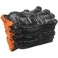 手套劳保耐磨工作白棉纱棉线男工地干活劳动劳工加厚尼龙手套 黑纱12双+白纱12双