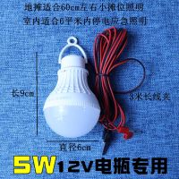 12V电瓶带线夹灯泡 蓄电池专用停电应急LED照明 户外夜市摆地摊灯 5W，12V专用灯泡
