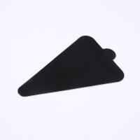 高档黑色蛋糕慕斯底托一次性塑料西点托甜品托三角圆形100个 黑色三角形(纸质)100张 11.8cm*7.8cm