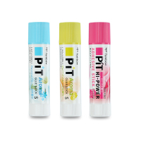 3支装日本蜻蜓Tombow固体胶10g带香味胶棒胶水高粘度可变色办公强力幼儿园儿童手工用文具 黄粉天蓝各1支（带香味）