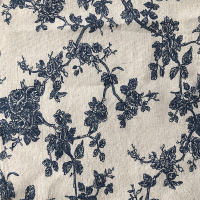 复古蓝色玫瑰桌布小众野餐布挂布摆拍背景布ins风 麻料无锁 蓝色玫瑰 100*150cm