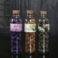 印度天然粒檀香沉香室内香薰厕所除味香熏塔香锥香炉 一瓶约60粒 柠檬(减压)