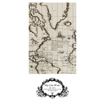 地图日韩风格棉麻布料手工ins背景桌布服装窗帘面料门帘布艺 高70宽150cm 多件不裁开