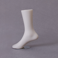 男女左右脚模袜模袜子模特脚道具磁铁脚模短袜模棉袜塑料足模 大童白色右脚 官方标配