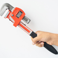 管钳英式管钳子水管钳管子扳手多功能管子钳家用管道维修工具 英式胶柄250型送手套