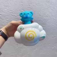 洗澡玩具下雨云朵小鸭子蛋宝宝孵蛋戏水玩具儿童浴室洒水喷水 小蓝象雨云