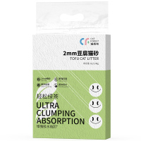 猫森林豆腐猫砂6L绿茶加菲猫沙低尘结团非10公斤20斤猫咪用品 [4件75折]2mm绿茶味豆腐猫砂0.8kg