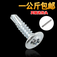 镀锌大扁头钻尾螺丝自攻自钻螺钉燕尾钉钻彩钢瓦铁皮钢板M4.2 4.2*13【100只】