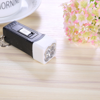 天天特价 超亮白光小电筒 迷你LED电筒 挂钥匙扣手电筒 强光电筒 黑色