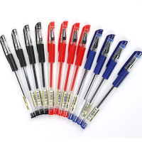 中性笔0.5mm黑色水笔办公水性笔签字笔碳素笔学生用写字子弹头笔 黑色12支