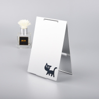 化妆镜小镜子女折叠便携随身梳妆镜学生宿舍桌面台式翻盖男士超薄 小号【10*15CM】