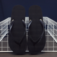 特价新款2021夏季人字拖男休闲个性室外夹脚拖鞋男时尚外穿沙滩鞋 黑色 XS码建议38-39脚