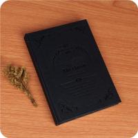 B5A4创意复古欧式笔记本文具简约加厚精装硬面抄大学生日记事本子 中号A5黑色130张（纸盒包装）