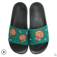 凉拖鞋女夏天居家居家用室内防滑浴室塑料软底浴室洗澡学生男夏季 绿色棒棒糖 36-37适合35-36脚