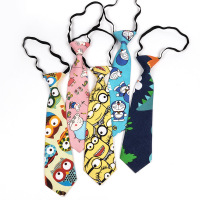 小领带衬衫女日系短款可爱ins装饰搭配学院风趣味卡通儿童学生