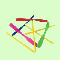 儿童玩具竹蜻蜓发光 飞天手搓飞去来器夜光竹蜻蜓塑料制品 普通竹蜻蜓10个装