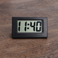 买2送1大屏数字电子表小巧便携桌面时钟学生可爱迷你电子钟简约表 黑色 NA308【买2赠1】