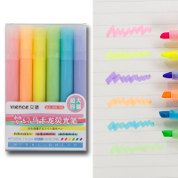 彩色套装莫兰迪复古学生手账记号笔学习粗划重点标记笔彩笔 梦幻马卡龙荧光笔