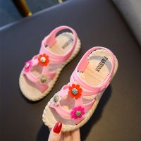 儿童女童凉鞋2021夏季宝宝防滑软底小公主家用小孩小童小学生童鞋 618粉色 32 码内长19.5cm