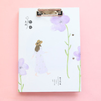 A3试卷夹书夹子学生用写字垫板夹卷子收纳文件夹板小学生可爱超萌文件夹韩版小清新板夹多功能卡通横版试卷夹 【那季所见】-紫