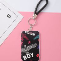 潮牌创意学生校园卡套公交门禁厂牌地铁饭卡保护套挂绳工牌卡套 伦敦男孩卡套+黑绳