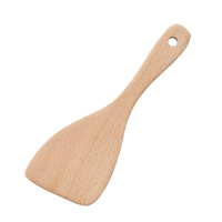 木头铲子不粘锅专用炒菜竹质小号学生宿舍寝室迷你锅铲家用耐高温 榉木无漆小斜铲
