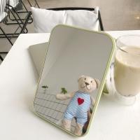 韩风chic少女心北欧简约梳妆镜宿舍房间学生便携折叠桌面公主镜 镜子北欧粉