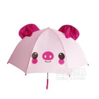 创意轻便卡通伞儿童雨伞男女小孩长柄公主伞遮阳伞礼物特价促销 小猪