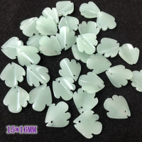 特价9.9元浅玉绿色国产捷克琉璃花瓣树叶D古风头饰DIY材料 小号牡丹花瓣100个