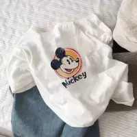 2021新款夏季韩版宽松学生卡通米奇短袖t恤女装白色上衣ins打底衫 MICKEY米奇2033 M