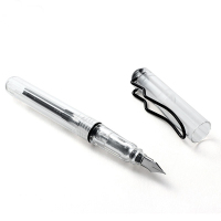 tramol透明示范彩墨钢笔 男女中小学生练字书写办公用墨囊钢笔 透明 EF(0.38-0.42mm)