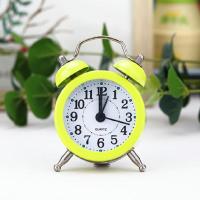 迷你闹钟创意学生床头金属可爱时尚个性卡通床头现代简约数字台钟 经典款-荧光绿