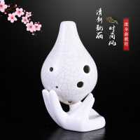 陶笛6孔初学中音ac调学生六孔迷你笛随身小乐器入门儿童专业陶埙 [普及款]白裂(送秘籍+曲谱+视频+挂绳+护袋)