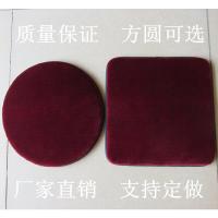 圆凳子垫小方凳垫圆形坐垫学生宿舍板凳垫吧台椅垫榻榻米座垫毛绒 酒红色 圆形直径30cm
