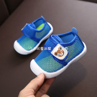 特价春季女宝宝帆布鞋子0-1-2岁3婴幼儿叫叫鞋软底防滑女童公主鞋 A-27(漏网)兰色 季末清仓 码数不准,按内长选