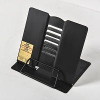 三年二班 学生看书架简易桌上金属阅读架读书架创意夹书器置物架 黑色