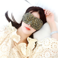 睡眠眼罩睡觉透气遮光 夏季男士女3D立体睡眠罩学生午睡舒适耳塞 豹纹