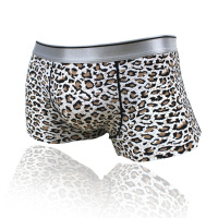 男士冰丝内裤无痕平角裤性感豹纹低腰四角裤大码透气青年中学生潮 豹纹 L(80-110斤)
