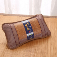 夏天枕头凉枕麻将枕头竹枕藤枕凉爽单人茶叶枕儿童成人凉席枕家用 小清雅竹炭棉芯枕 均码