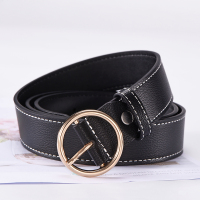 腰带女装饰 韩版新款时尚简约复古学生潮流搭配ins百搭牛仔裤皮带 黑色带身宽3.2CM 105cm