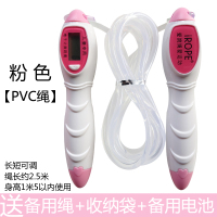跳绳儿童专用小学生幼儿园一年级可调节小孩初学者计数器专业绳子 粉色-PVC绳(儿童款)