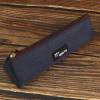 智购大容量三角形笔袋女复古风文艺ins高颜值日系原宿风男初中生文具盒帆布铅笔袋小学生潮酷小众韩国大学生 宝蓝色