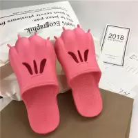 特价爪子拖鞋夏季男女士熊掌拖鞋创意猫虎爪子家居家拖鞋情侣拖鞋 粉红色(偏小一码) 37