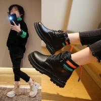 女童靴子2020儿童马丁靴秋冬季新款真皮棉靴宝宝短靴皮靴童鞋冬