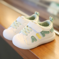 宝宝鞋子秋冬款0一1周岁6-12个月女童婴幼儿软底加绒二棉男学步鞋 绿色加绒 15鞋子内长11厘米