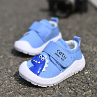 宝宝鞋子春秋季1一3岁女童帆布鞋2软底儿童0男童小中童婴儿学步鞋 贝贝虎B6蓝色 16