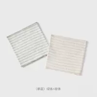 EMXEE嫚熙婴儿肚兜夏薄款宝宝新生儿童护肚围护脐带肚子睡觉神器 2条装(单层)绿条+棕条 48((适合0-7个月)尺寸