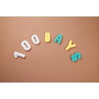 出租百日 天 婴儿 满月半岁宝宝摄影拍照女孩服装道具 艺术照背景 100天字母 1-6个月(衣服+道具+背景毯)