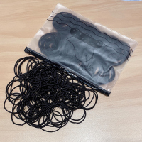 200条头绳卡通小圈皮筋女扎头宝宝头饰儿童不伤发发饰韩国发圈女 4#大圈黑色100根