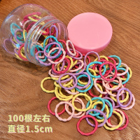 宝宝头绳不伤发儿童扎小啾啾皮套橡皮筋发饰女童小号皮筋婴儿发圈 亮彩色约100根
